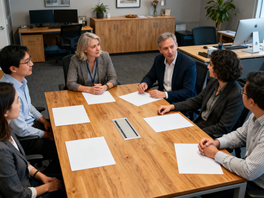 Beratungsgespräch zu Digitalisierungsförderung in einem Büro